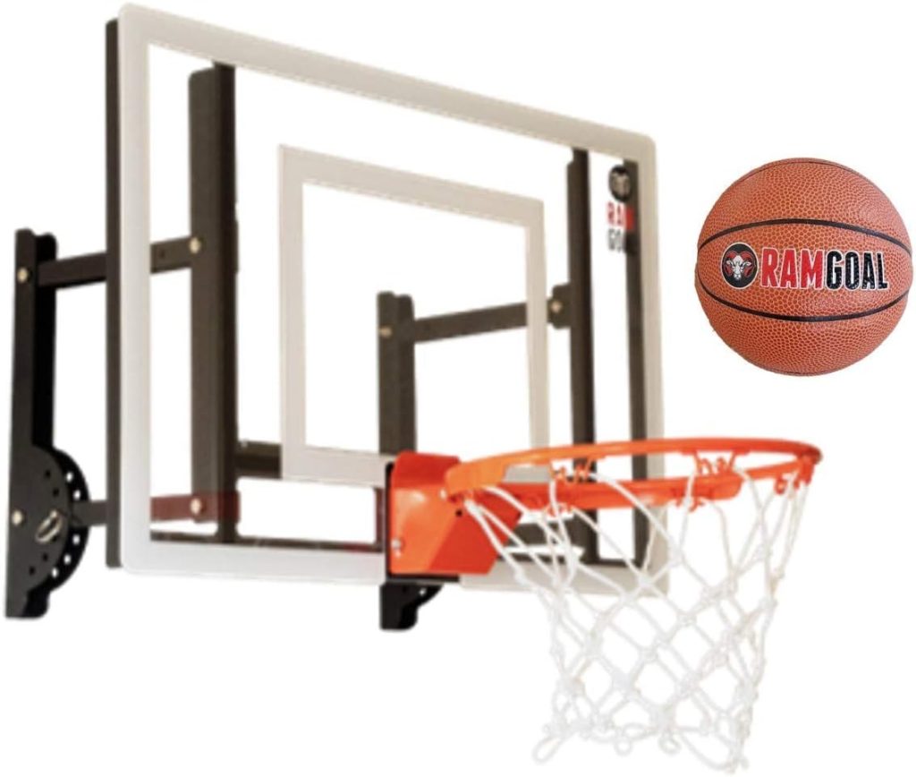 Ramgoal Durable Adjustable Indoor Mini Basketball Hoop and Ball