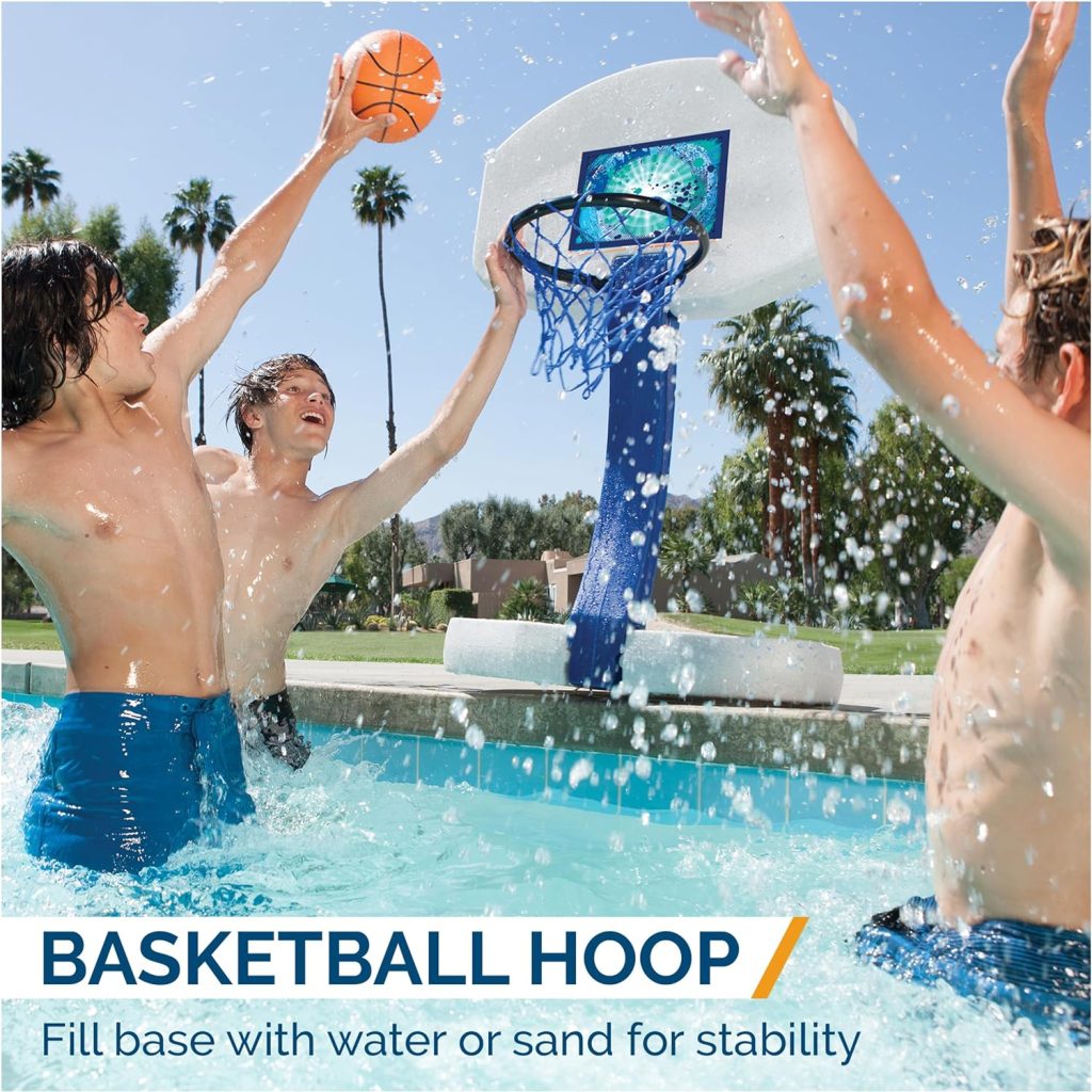 SwimWays 2 in 1 Game Pool Basketball Hoop